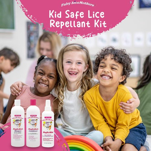 Fairy LiceMothers - 16 oz MagicHalo Shampoo, Conditioner, 8 oz Hair Spray Lice Treatment Kit