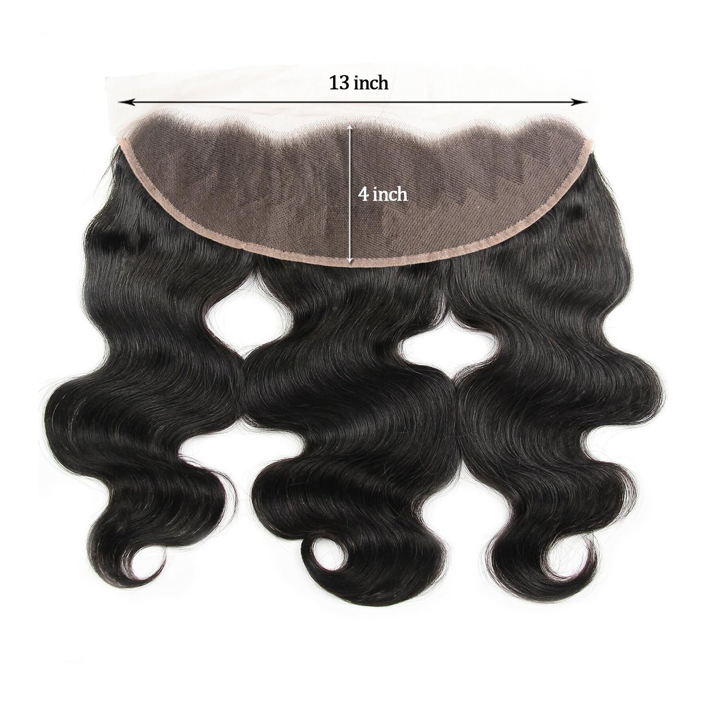 Human Hair Bundles with Frontal (14 14 16 16+14Frontal) 12A Body Wave Bundles with Frontal 13x4 HD Lace Frontal Brazilian Virgin Hair 4 Bundles with Frontal 150% Density Natural Color