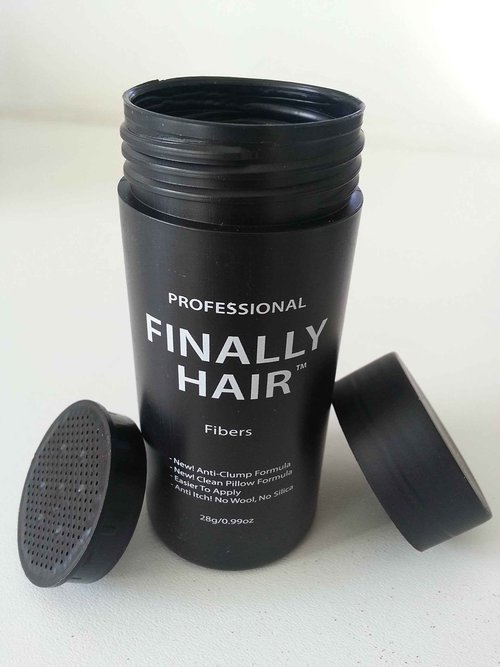 Hair Building Fibers 200 Grams 7 Oz. With Bottle By Finally Hair 50g*4 (Black)
