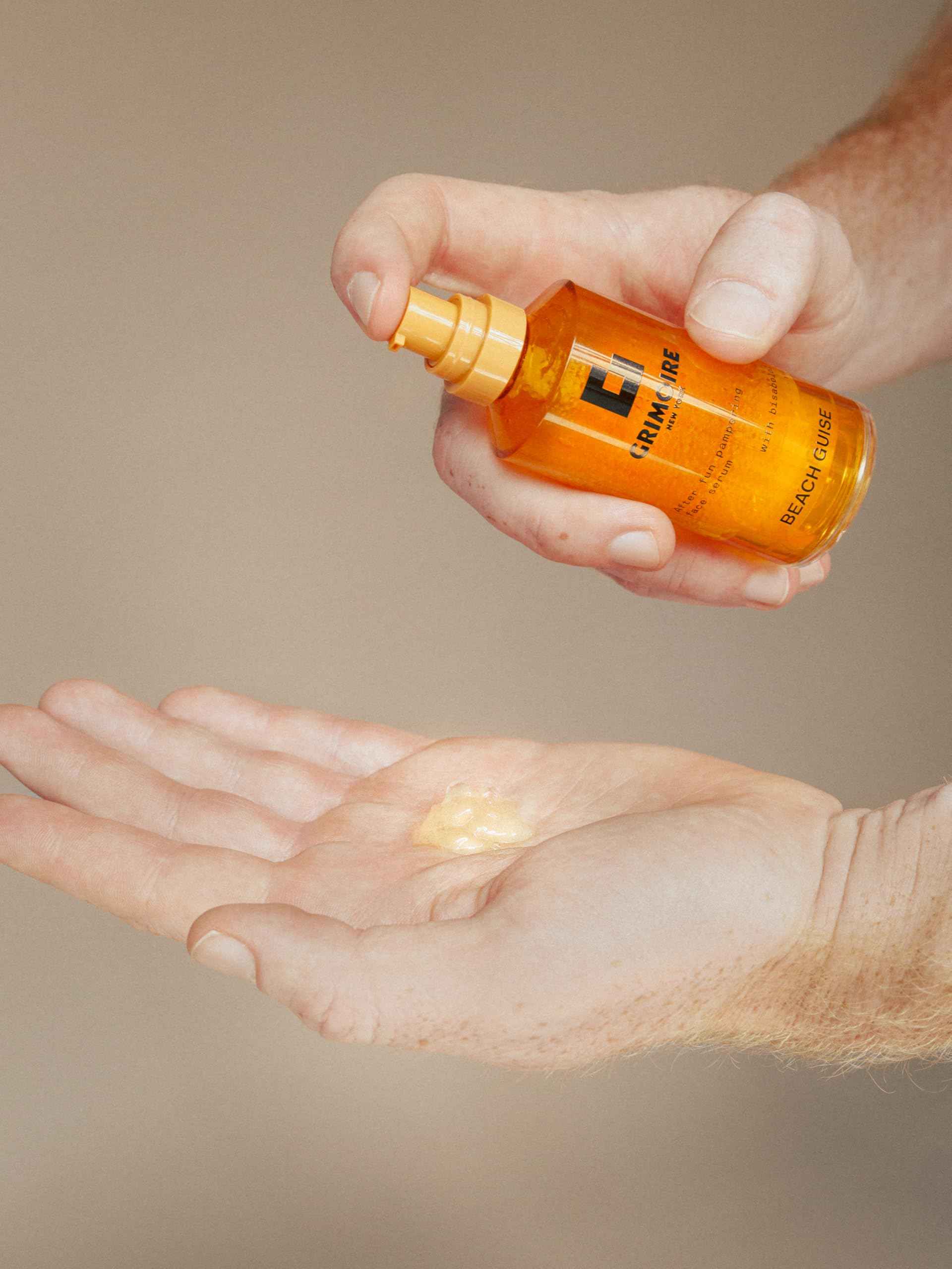 Grimoire New York Beach Guise Anti-Redness Face Serum with Chamomile Bisabolol, Gotu Kola & Micro Super Greens. Soothes Sensitive Skin.