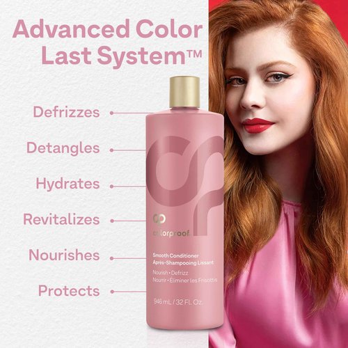 Colorproof Smooth Conditioner 32 Fl. Oz. w/White Tea Scent, Hair Smoother for Frizzy Hair, Conditioner for Women and Men w/Color Protection