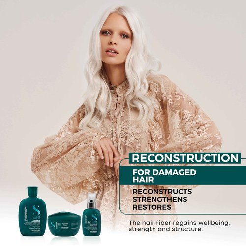 Alfaparf Milano Semi di Lino Reconstruction Reparative SOS Emergency Hair Oil and Anti-Breakage Fluid Set for Damaged Hair - Hair Breakage Treatment for Strengthening & Repairing Damaged Hair - Vegan