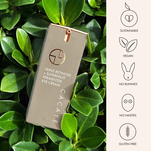 CACAYE Triple Retinoid Eye Cream for Anti Aging 0.5 fl oz - Natural Retinol Alternative Under Eye Cream for Wrinkles, Fine Lines, Puffiness and Dark Circles Without Redness or Irritation