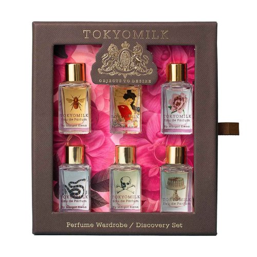 TOKYOMILK Eau de Parfum Discovery Set, 6 Alluring 0.23 fl oz Fragrance Bottles, Luxury Long-Lasting Mini-Perfume Sampler for Women, Exciting Scented Feminine Holiday Gift Set