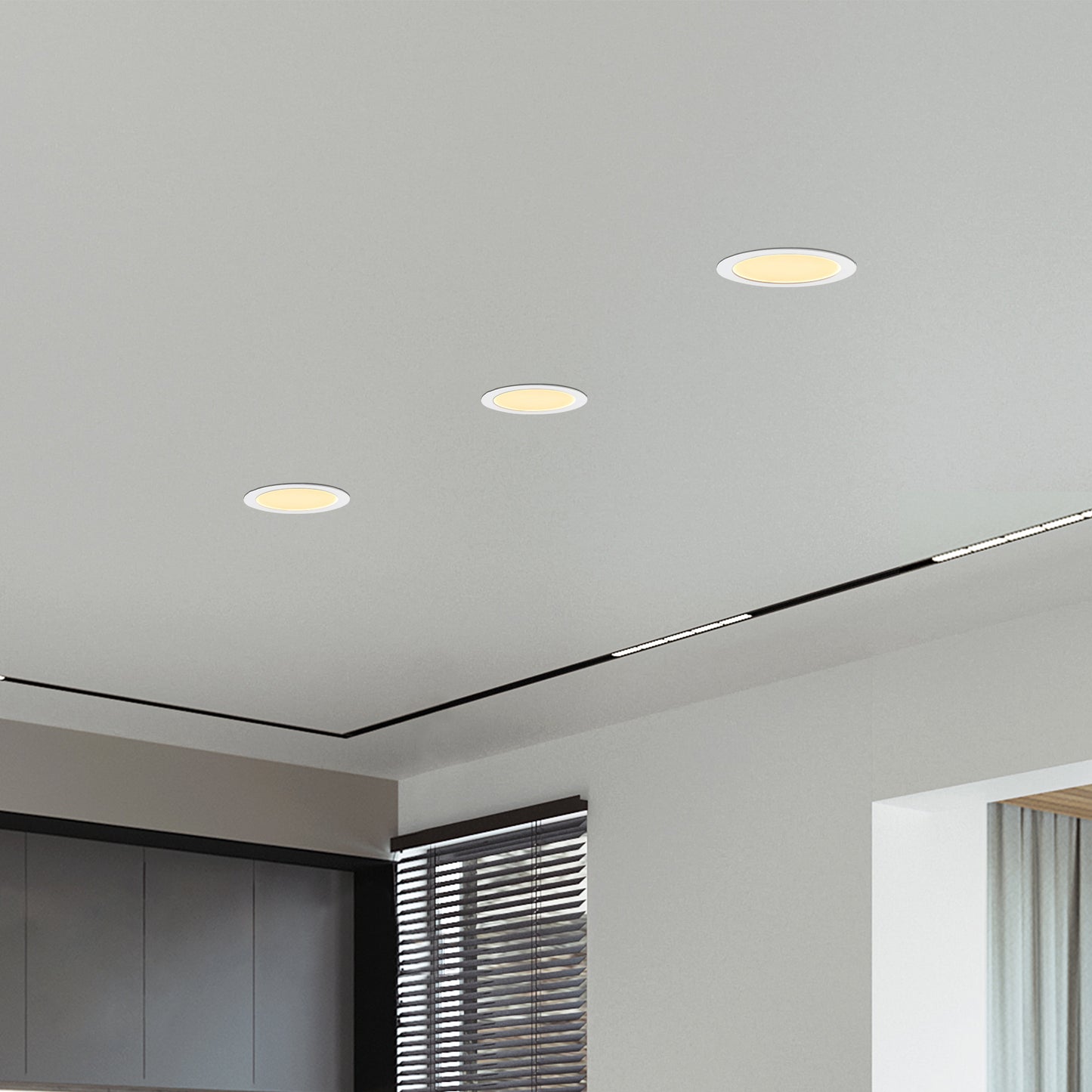 6 Inch LED Recessed Ceiling Lights 12-Pack Dimmable Canless Downlights 2700K-5000K