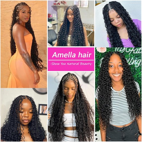 Curly Human Braiding Hair for Boho Braids Bohemian Water Wave Bulk 100% Human Hair for Micro Braiding Hair Wet and Wavy Boho Knotless Braids Hair No Weft 2 Bundles 100g Natural Color