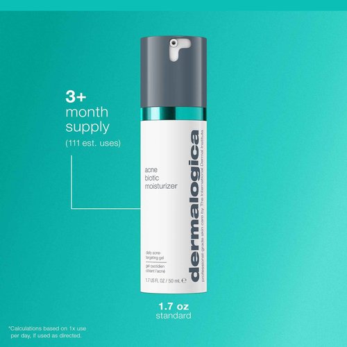 Dermalogica Acne Biotic Face Moisturizer, Lightweight Daily Lotion - Helps with Aging Skin and Prevents Breakouts, 1.7 fl oz