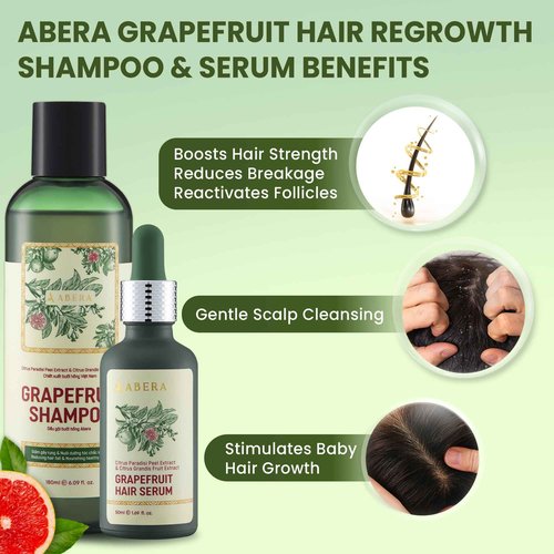 ABERA Folliculitis BHA Shower Gel, High-Performance Folliculitis Body Wash, Wild Bitter Melon Extract, Reduces Bacne & Hyperkeratosis, 3 Boxes + Gifts Combo Grapefruit Hair Regrowth Serum & Shampoo