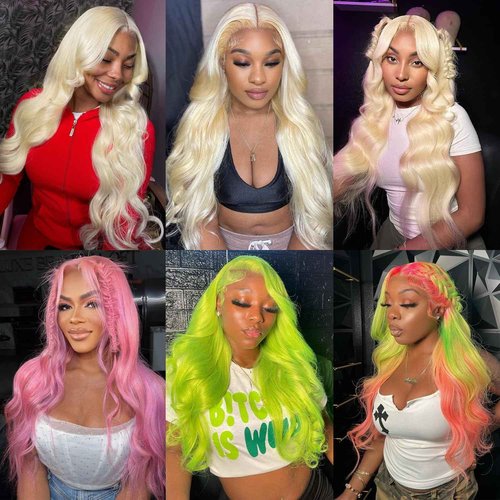 Xsilu 613 Lace Front Wig Human Hair 13x4 Body Wave 613 HD Lace Frontal Wig Human Hair Pre Plucked Blonde Lace Front Wigs Human Hair 12A 613 Human Hair Wig Transparent Lace 200 Density 24Inch