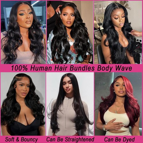 Body Wave Bundles Human Hair 18 20 22 Inch 100% Unprocessed Raw Vietnamese Human Hair Bundles Body Weave Bundles Remy Virgin Hair Bundles Natural Black Color