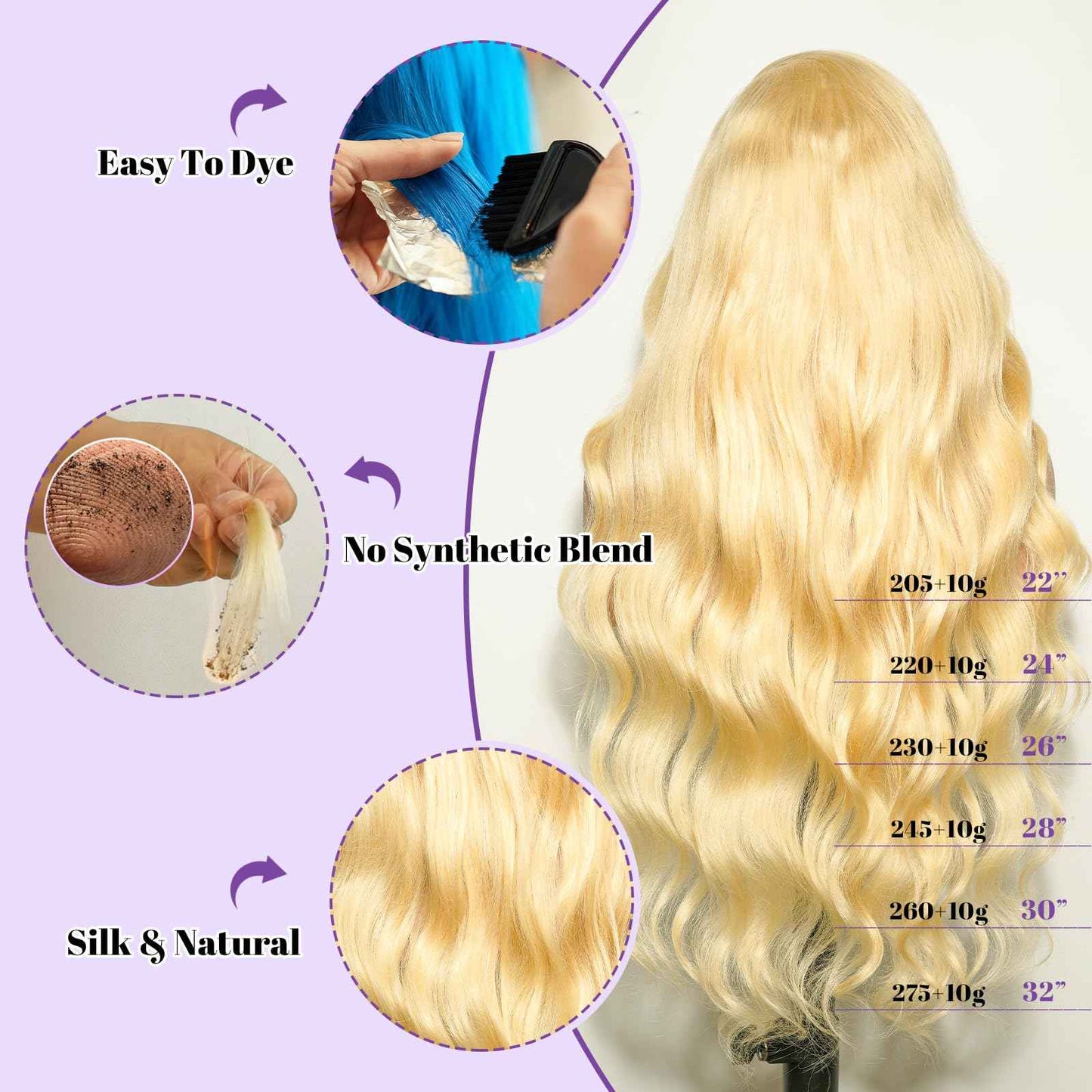 NBRUW 30 Inch 613 13x6 Lace Front Wig Human Hair 200 Density Body Wave Blonde Wig Human Hair 13x6 200 Density Blonde 613 HD Lace Front Wigs Human Hair Pre Plucked with Melted Hairline for Women