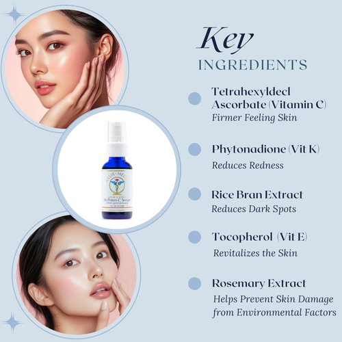 Ayur Medic Hi-Poten-C Serum Vitamin C Serum for Face, With Stable Vitamin C (Tertrahexyldecyl Ascorbate), Neossance Squalane, Vitamin E. For Dark Spots, Hydration Sun Damage, Fine Lines and Wrinkles.