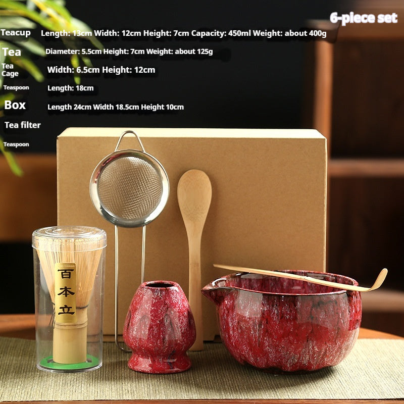 Japanese Matcha Tea Set with Brush Tool Gift Box - Multiple Colors