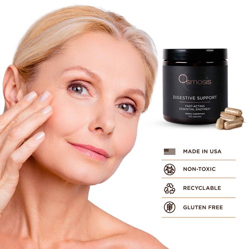 OSMOSIS Skincare Digestive Support Enzyme Supplement, 100 Count