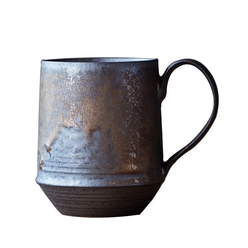 Ceramic Coffee Mug Set - Gold-Plated Couple's Matching Drinkware 250ml