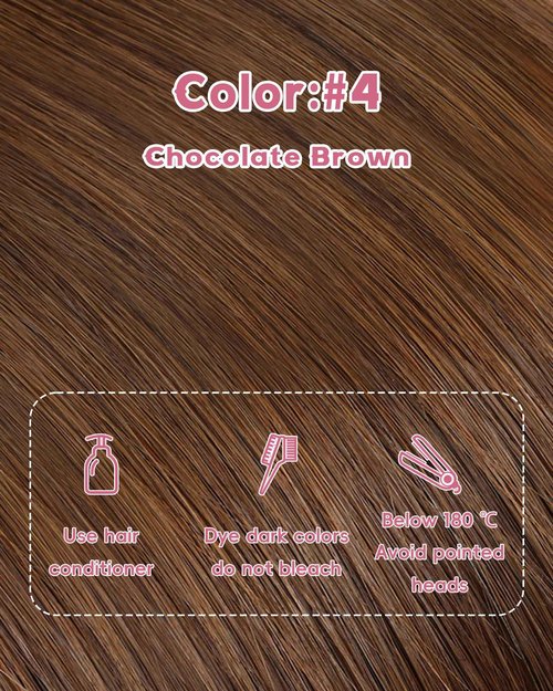 KiiKiiGirl Microlink Hair Extensions Human Hair,20 Inch #4 Chocolate Brown Micro Loop Microbead Micro Link Hair Extensions Human Hair Invisible Straight 30g/30s