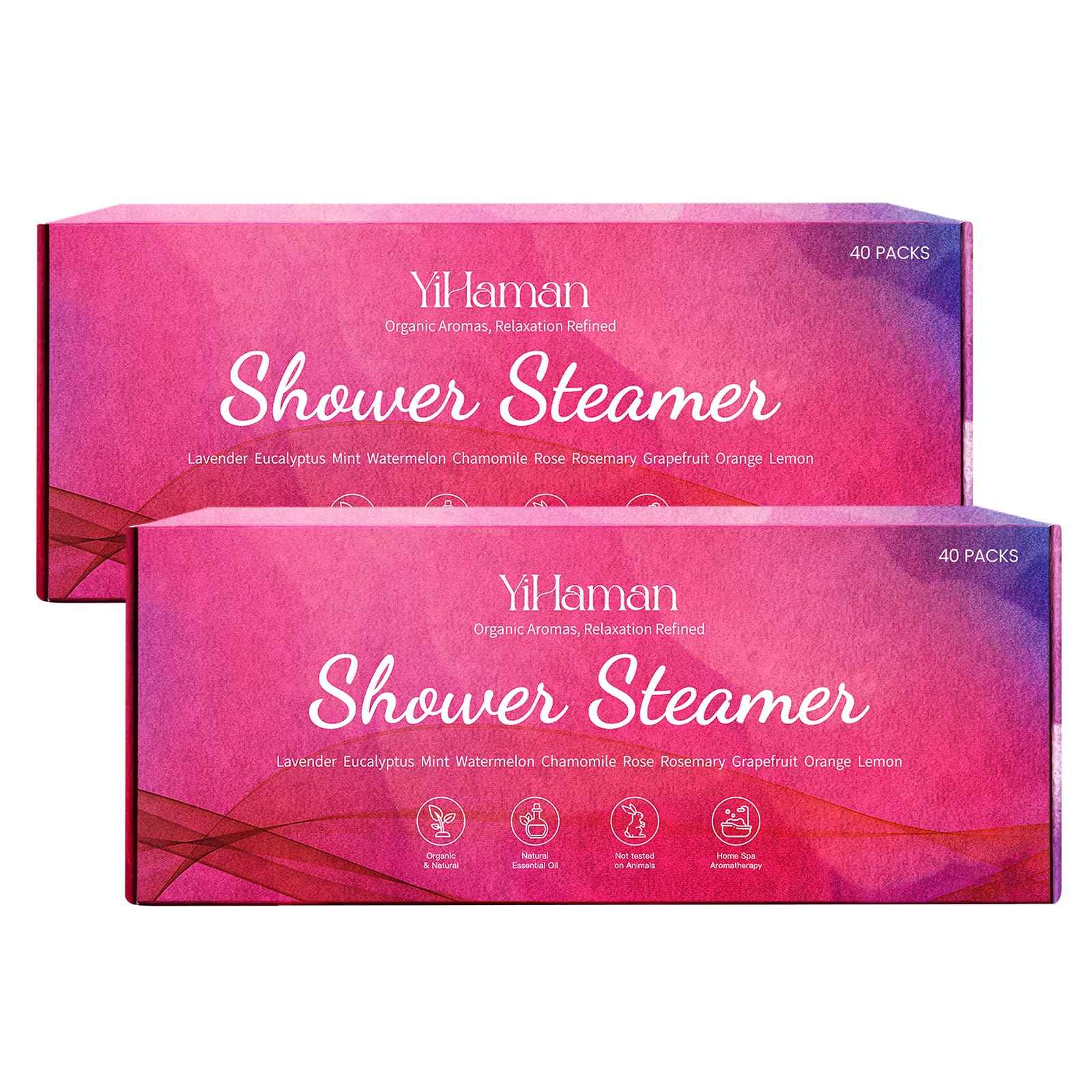 2SET 40PCS Shower Steamers Aromatherapy for Women or Men, 10 Scents Organic Shower Bombs, Relaxation with Organic Essential Oils, Birthday Self Care Gift for Women（80 PCS）