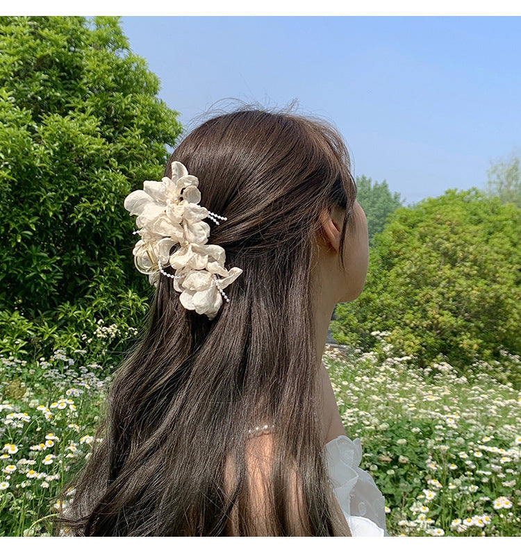 Flower Acrylic Hair Clip Grab