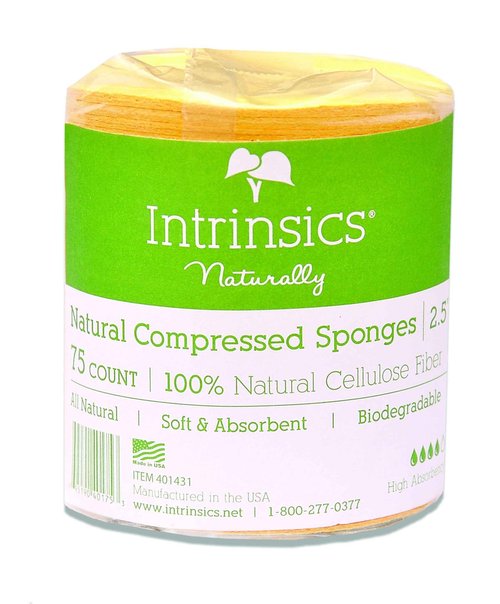 Intrinsics Intrinsics natural compressed cellulose sponges for face 2.5" - 75 count