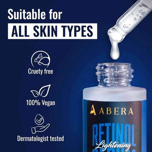 Abera Men Retinol Serum, Reduces Dark Spots, Melasma, Wrinkle & Eye Bag, Hydrating and Smoothing Formula for Men with Niacinamide 5% & Retinyl, Anti-Aging Effect (Set 2 + Gift)