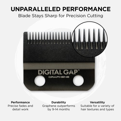 COCCO Digital Gap Ambassador Graphene Fade Clipper Blade, ADGCF-G Replacement Blade Designed for Hyper Veloce Pro, Veloce Pro and Pro BLDC Clippers