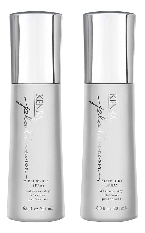 Kenra Professional Platinum Blow-Dry Spray | Time-Saving Heat Protectant | Detangles, Smooths, and Softens | Eliminates Frizz & Resists Humidity | Medium To Coarse Hair | 6.8 fl. oz. (2-Pack)
