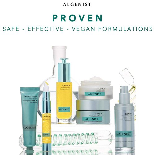 Algenist POWER Recharging Night Pressed Serum - Overnight Treatment to Refine Dull, Uneven Texture with Algae, Collagen & Coconut Water - Non-Comedogenic & Hypoallergenic (2 oz)