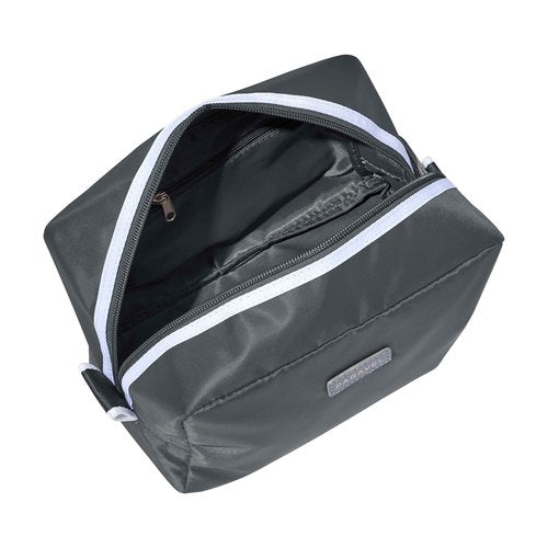 Paravel Toiletry Bag | Made with Recycled Negative Nylon Material | Everyday Travel Toiletry Bag | Flatiron Grey