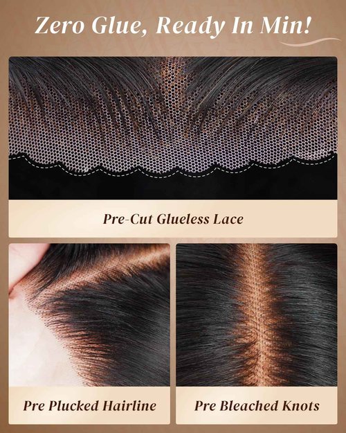 Arabella 5x6 Wear and Go Glueless Wigs Human Hair 210% Density Glueless Wig 12a Pre Cut Lace Front Wigs Human Hair 100% Pre Bleached Plucked Body Wave Wig (20inch, 5X6 Body Wave)