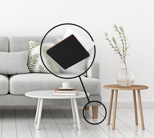 Slipstick GorillaPads Non Slip Furniture Pads/Gripper Feet Floor Protectors (Set of 16) Premium 2 Inch Square Self Adhesive Rubber Pads for Furniture Legs, Black, CB153-16