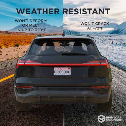 Rightcar Solutions Silicone License Plate Frames | The Original Premium Grade Silicone Car Plate Frame | Rust Proof, Rattle Proof, Weather Proof License Plate Holder (Black 2pack)