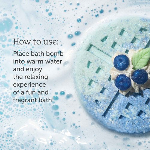 Waffle Bath Bomb Gift Set, Bubble Bath Bath Bomb, Soothing Bath Bomb for Kids, Handmade Bath Bombs, Fizz Bombs for Spa Baths, Valentine's Gift for Women and Teens
