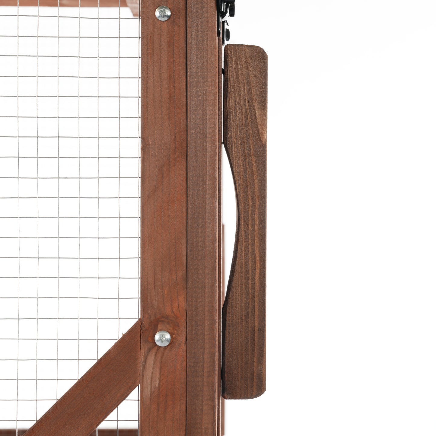 Outdoor Wooden Cat Enclosure with Lockable Wheels & Multi-Level Platforms, Weatherproof Fir Cat Cage