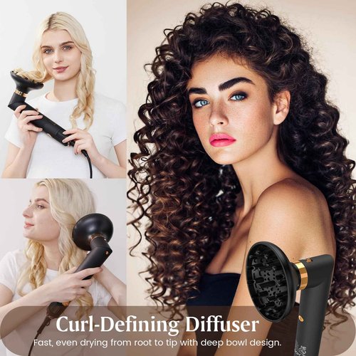 Air Styler 5-in-1 Hair Dryer Brush – 110,000RPM High-Speed Motor, Auto Curl, Volumizer, Diffuser & Nozzle for All Hair Types