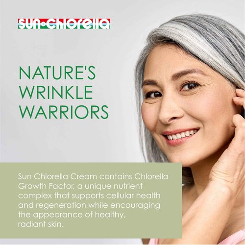 Sun Chlorella Cream Face Moisturizer Deep Hydration Boost, Natural Skin Care Helps Restore Balance & Reduce Appearance of Fine Lines & Wrinkles - Vibrant, Glowing Radiance - Paraben Free - 1.58oz
