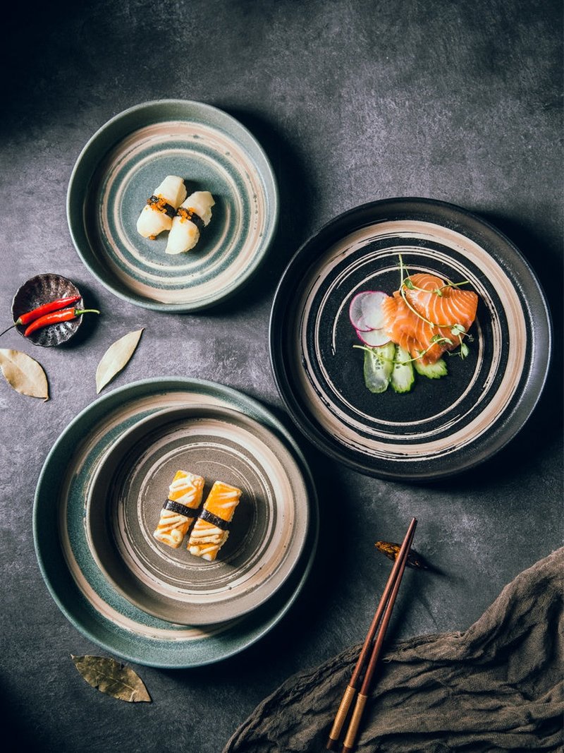 High-End Ceramic Dinner Plate - Creative Porcelain Tableware, 8-inch Round