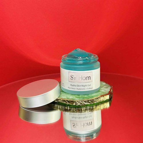Siri Hom Hydra Skin Night Gel, Aloe Vera with Hyaluronic Acid and Collagen, Hydrating Face Moisturizer