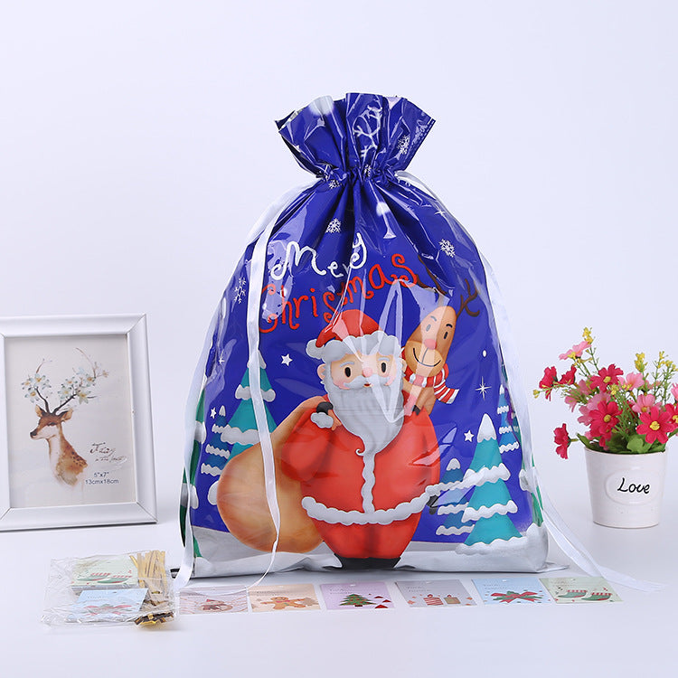 Festive Aluminum Foil Gift Bags for Christmas & New Year Party Packaging