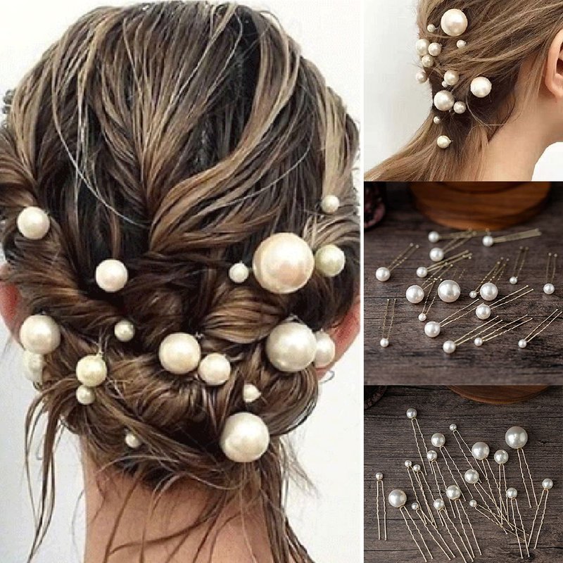 Pearl U-Shaped Hairpin Bridal Headpiece for Wedding and Special Occasions