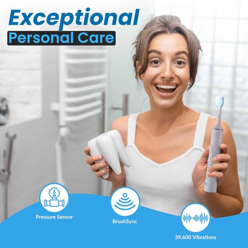 TWINKLEGUARD Shine Pro LED Electric Toothbrush - Advanced Whitening, Teeth Polishing & Gum Health Care