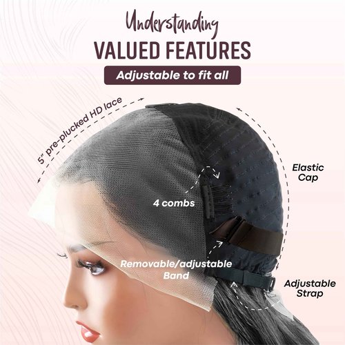 Agape 13x5 Body Wave HD Lace Front Wig 100% Human Hair for Women, 180% Density, Pre-Plucked with Baby Hair, Glueless Transparent Swiss Lace, No Synthetic Fibers (#1B - Off Black, 24")