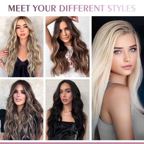 Fimislosion Real Hair Extensions Clip in Human Hair, Seamless Clip in Hair Extensions Real Human Hair, 20 Inch Clip ins extensions for women, Ash Platinum Blonde 120G 7Pcs