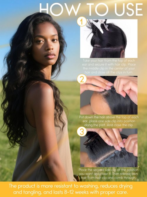 Caliee Body Wave Clip in Hair Extensions Human Hair 115G Natural Black 8 PCS PU Weft Body Wave Seamless Hair Extensions Clip ins for Black Women Soft Natural 20 Inch