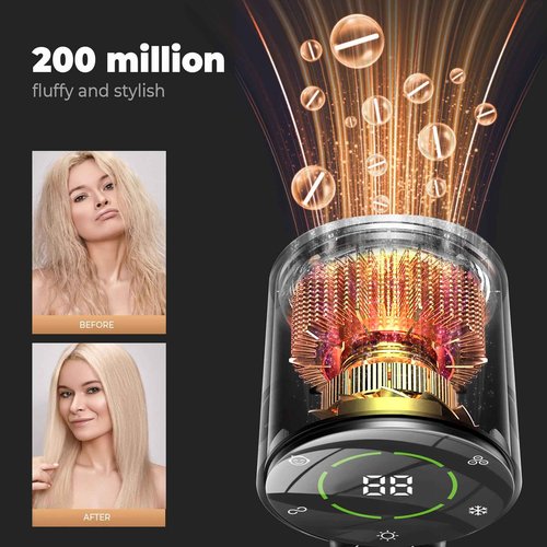 Supersonic Hair Dryer with Diffuser，secadora de Pelo para Mujer，150000 RPM Professional High-Speed Drying Professional Blow Dryer for Women，Low Noise for Home hot (Black glod)