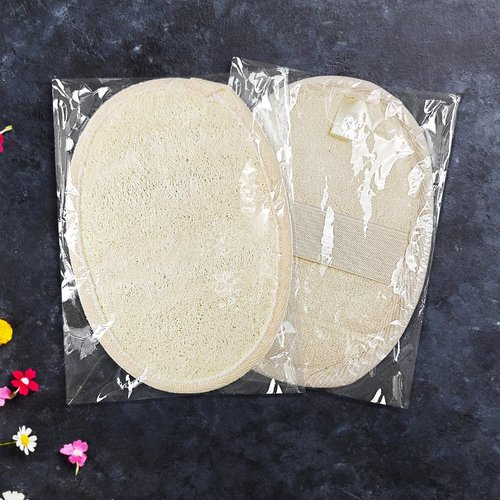 (50 Pcs) Kheoxusa Loofah Individually Wrapped,Individually Wrapped Loofahs,Individually Wrapped Loofah Exfoliating Body Scrubbers,Natural Loofah Luffa Pad Sponges Pouf Brush for Travel Bath Shower Spa