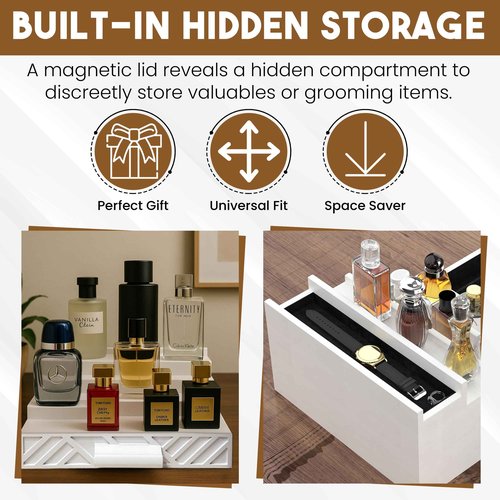 Nova Havens Nest Cologne Organizer for Men - Multi Tier Drawer Organizer & Dresser Organizer Countertop - Perfume Holder | Cologne Stand For Men - Perfume Organizer for Women