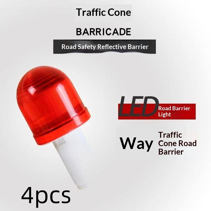 Retractable Traffic Cone Set with Lights & Chain for Road Safety