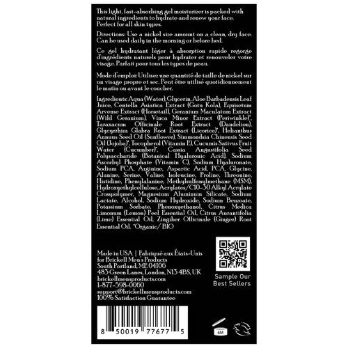 Brickell Men's Products Enhancing Gel Anti-Aging Routine, Gel Facial Cleanser and Face Moisturizer, Men's Skin Care Gift Set