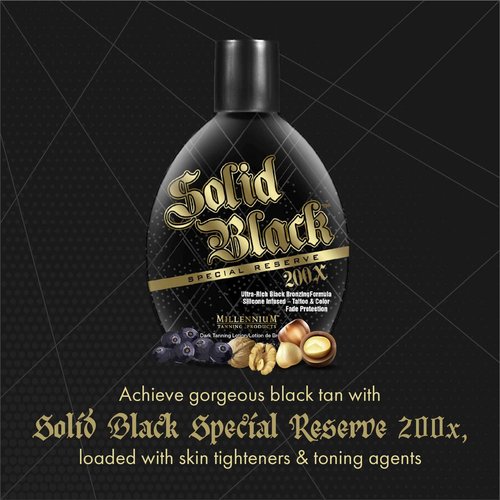 Millennium Tanning Solid Black Special Reserve 200X Tanning Lotion, 13.5 Ounces, 3-pack