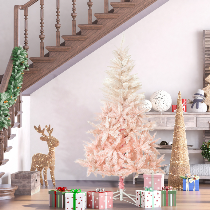 6ft Pink Unlit Spruce Artificial Christmas Tree with 800 Tips